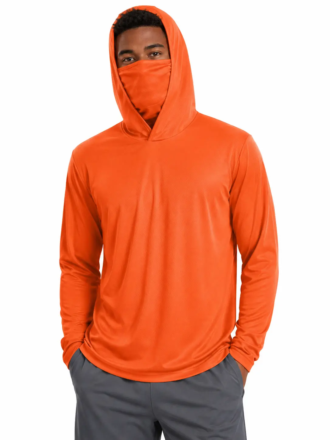 Long Sleeve Shirts with Mask UPF 50+ Sun Protection Cooling Hoodie Fishing Shirt Hiking Cyc