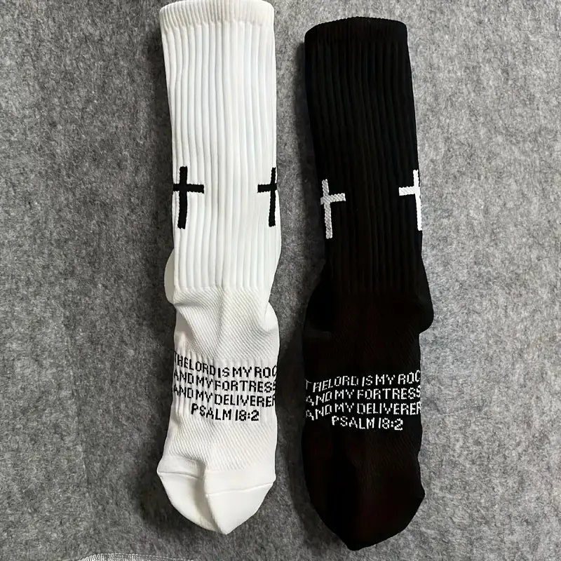 Men's 2/4/6-Pair Heavy-Duty Sports Socks - Calf Height & Knee-Length, Non-Slip Grip, Breathable Fabric, Geometric & Cartoon Print, Durable for Football, Basketball Training & Match Days, Cartoonish Mid-Calf Socks, Character-Themed Mid-Calf Socks