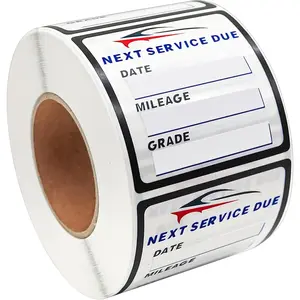 600 Pieces Oil Change Stickers Next Service Due Reminder Labels Self Adhesive Easy Peel with No Residue Premium Clear Stock Windshield Tags 2 x 2Inch