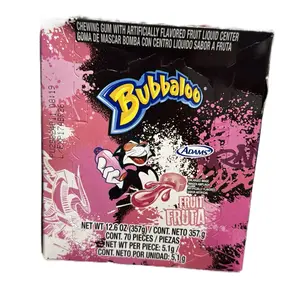 1 Caja de Bubbaloo Sabor Artificial a Fruta 70 Piezas