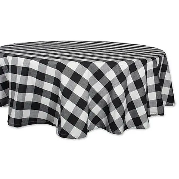 Design Imports Buffalo Check Tablecloth - 70" Round