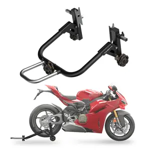 【EZIMOTO】Official motorcycle frame kit increases by 880 pounds. Front and rear combination frame enhances balance and aligns rear axle with most Yamaha, Honda, Kawasaki, and Suzuki motorcycles. Black color.