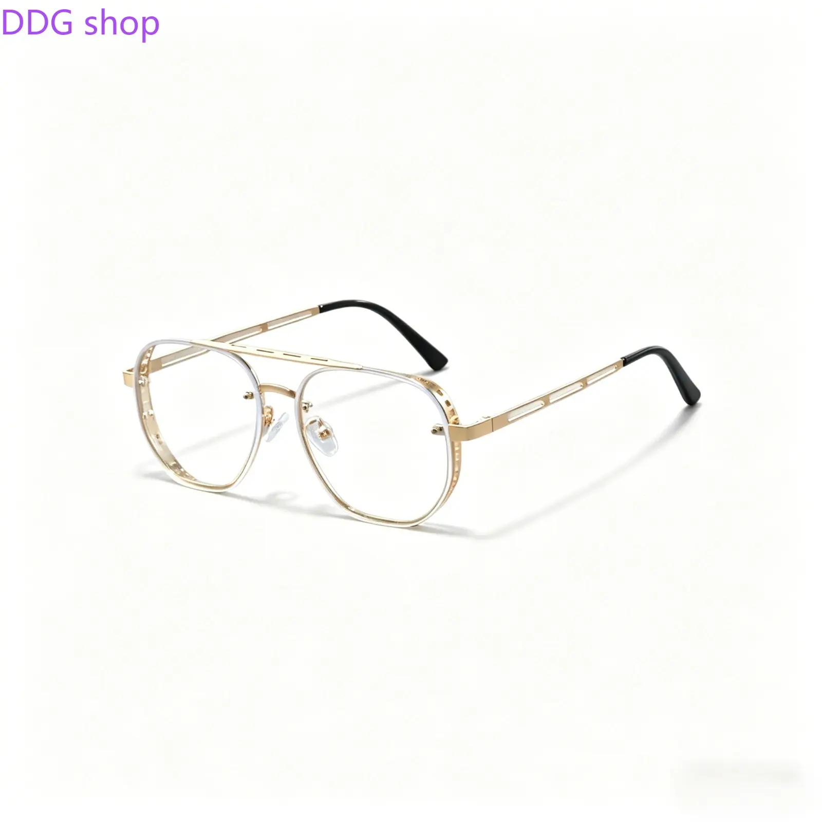 Men's Classic Aviator Metal Frame Blue Light Glasses - 2026 Trendy Tortoise Accent Eyewear, Anti-Blue Light for Office Work & Daily Wear