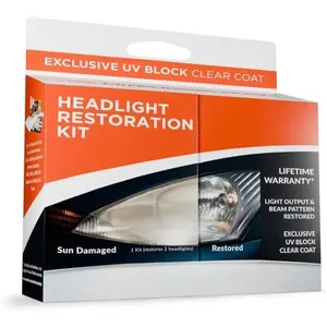 Headlight Restoration Kit - Long-Lasting Headlight Repair Kit for Restoring to Like- Condition - Surface Activator,  UV Coating, Clarifying Compound &  - No Tools Required