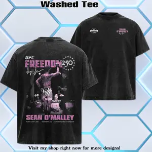 UFC 2026 - Sean O'Malley UFC Freedom 250 Washed T-Shirt - Hoodie, UFC Menswear Apparel - Unisex Cotton Round Neck Crewneck T-Shirt, Casual Fashion Top Gift for UFC Fans Summer Vibe, UFC Merch, Sport Style