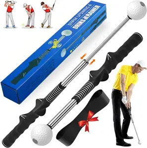 Golf Swing Trainer with Left-Handed and Right-Handed Sizes Optional, Golf Training Aid & Golf Grip Trainer for Right-Handed Golfer, Strength & Tempo Stick Training, Telescopic Club for Beginners Chipping Hitting Practice