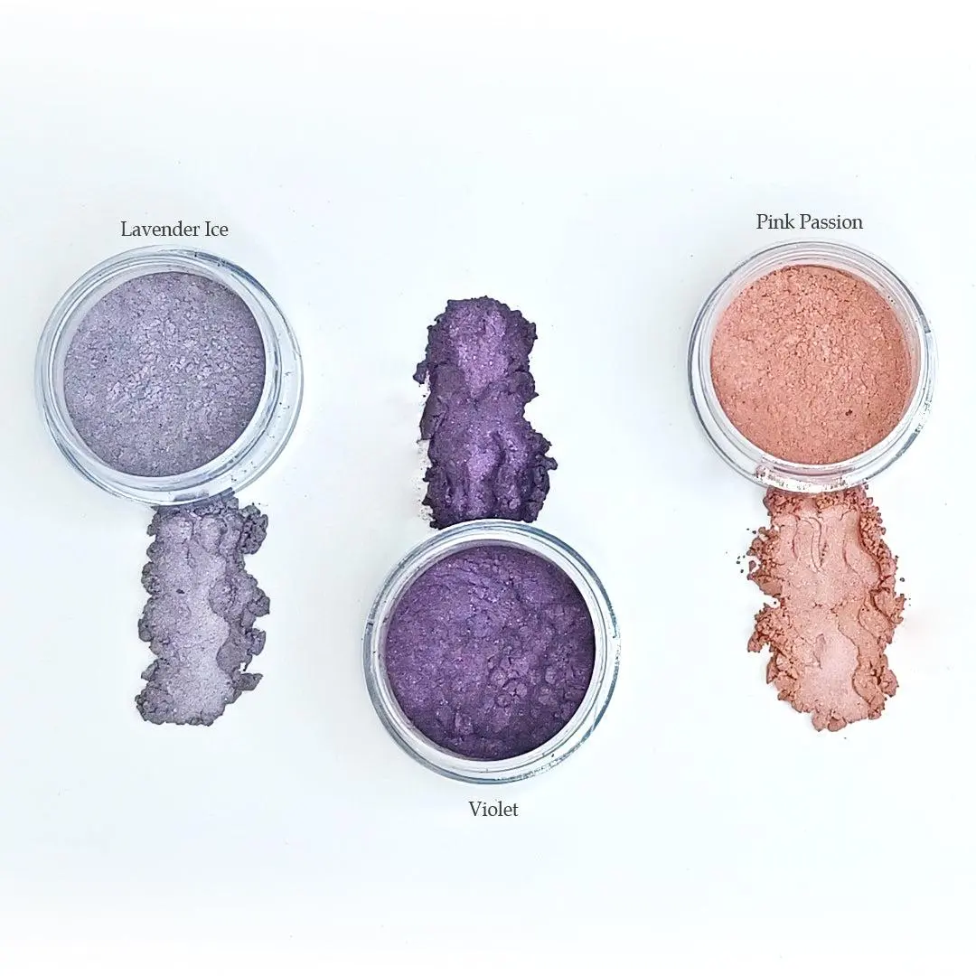 Lavender Ice Mineral Eye Color - Silvery Purple Blue Frost Finish Eyeshadow with Professional-Quality Pigment Payoff & Smooth Blendability 1.5 Gram