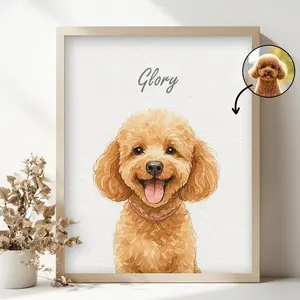 Custom Watercolor Pet Portrait | Personalized Dog Cat Painting from Photo | Unique Wall Art & Gift for Pet Lovers