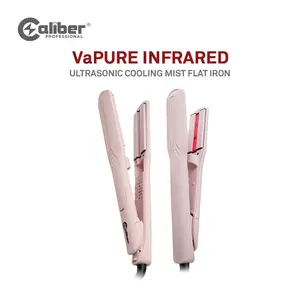 Caliber VaPURE Infrared Ultrasonic Spray Cooling Mist  Iron for Perfect Hair Adjustable Flawless Storage Comfort pink hair straightener Iron