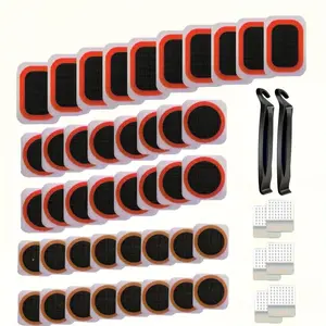 50-Piece Ultimate Bike Tire Repair Kit, Includes Rubber Patches, Metal Tire Patchers, Lever Bar, Essential for Mountain, Road, Bmx, Motorcycle Riders