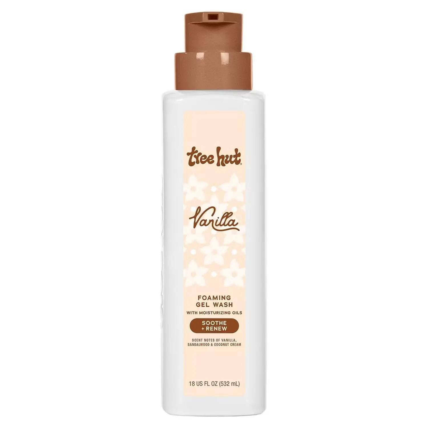 Tree Hut Vanilla Body Wash, Hydrating & Moisturizing Shower Gel with Shea Butter & Essential Oils, Soft Smooth Glowing Skin, Gentle Cleanser For All Skin Types, Self Care Gifts for Women, 18 Fl Oz