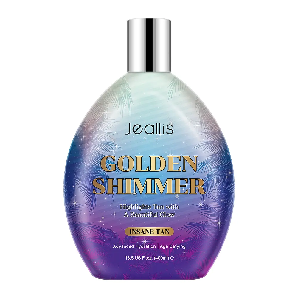 Jeallis Golden Shimmer Tanning Lotion For Outdoor Sun and Tanning Beds 400ml