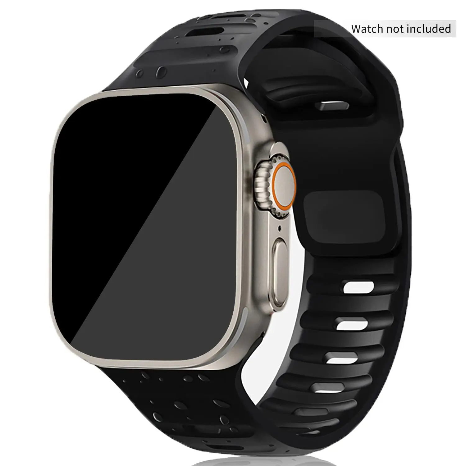 Silicone Sport Watch Band (Only Band), 1 Count Stylish Wearable Smart Watch Replacement Watchband Compatible With iWatch Series 38mm 40mm 41mm 42mm 44mm 45mm 49mm Smart Watch Straps Smartwatch Accessories