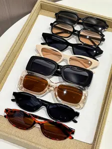 Elegant Women's High Quality Set, 8 Pairs Retro Small Frame Fashionable Sunglasses, Perfect for Driving, Shopping, Dating, Stylish Accessory