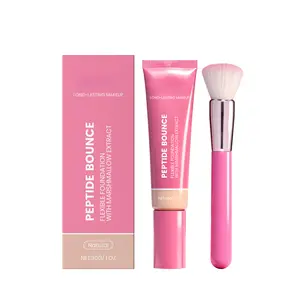 Peptide Bounce Flexible Foundation with Marshmallow Extract - Long-Lasting, Lightweight, Hydrating & Buildable Coverage Foundation for Sensitive Skin