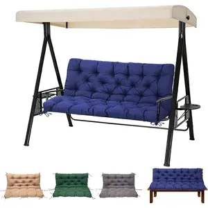 Outdoor Swing Cushion Replacement Patio Bench Cushion  Thick Seat Pad for Porch Swing Daybed Garden Sofa Furniture (Navy Blue)