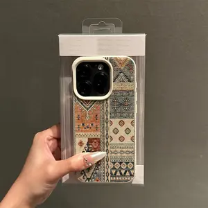 Vintage Plaid Pattern Durable Shockproof Protective Case for iPhone 16/17 Pro Max 14 16 Plus 15 13 Pro 12 11, High Aesthetic Protection Cover Accessories