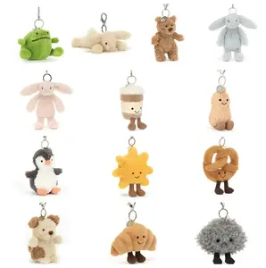 2026 UK Jellycat Amuseables Plush Charm - Mini Soft Toy Keychain, Cute Fashion Bag Accessory, Viral TikTok Trend Keyring