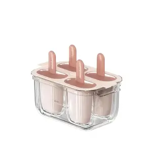 Easy Release Ice Pop Maker Set, Create 4 Leak-proof Popsicles, Durable Bpa-free Plastic, Easy To Use with Warm Water, Perfect for Homemade Treats, Popsicle Mold, Fruit Friendly, Kitchen Gadgets, Kitchenware