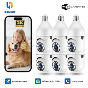 Huntvision 6PCS 2K Light Bulb Camera 2026 Upgrade Wireless Remote Monitor with Quick Connection and Easy Socket Installation for Baby Pet Supermarket Security Camera