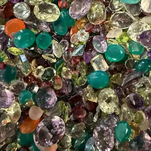 50 Carats Mixed Gemstones 100% Natural Assorted Colors and Shapes for Crafting and Collecting
