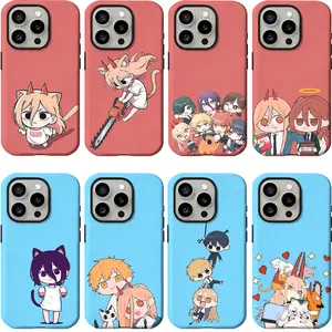 Trendy Anime Chainsaw Man Chibi Phone Cases for iPhone 17 Air 16 Pro Max 15 14 Plus 13 12 11 Kawaii Anime Print Cover Ideal Holiday Birthday Gift