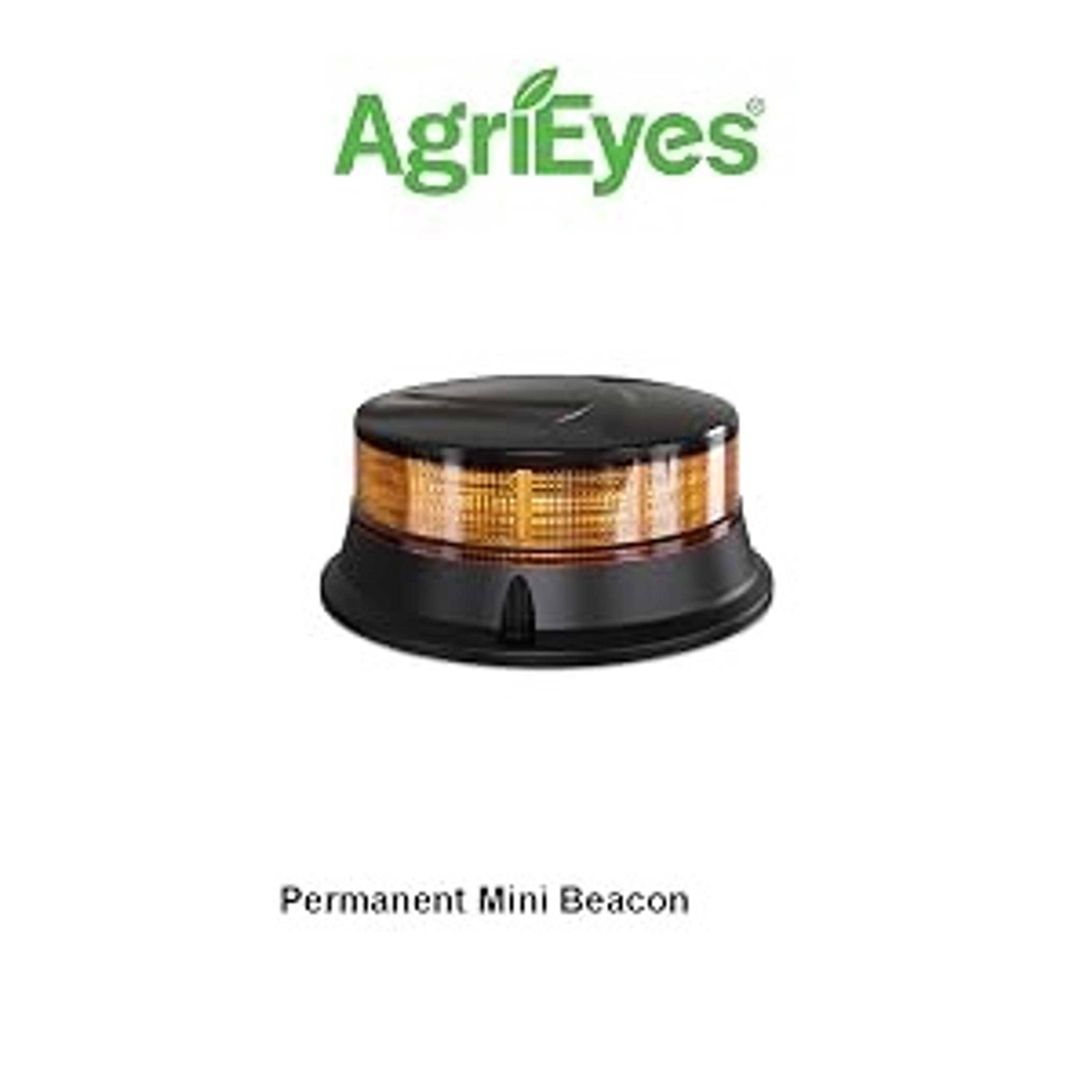 Agrieyes Amber Beacon Light 4.2Inch, Flashing Safety Warning Lights Permanent/Magnet Mount (Amber, Screw)