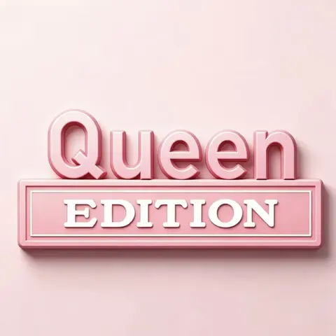 Queen Edition 3D Automotive Emblem Stickers - Durable Vinyl Birthday Decals, Peel & Stick Self-Adhesive Weatherproof Auto Accessories, 3D Badge Look Classic Decoration for Rear Doors/Bumpers, Highlights Your Individuality for Cars Trucks Laptops