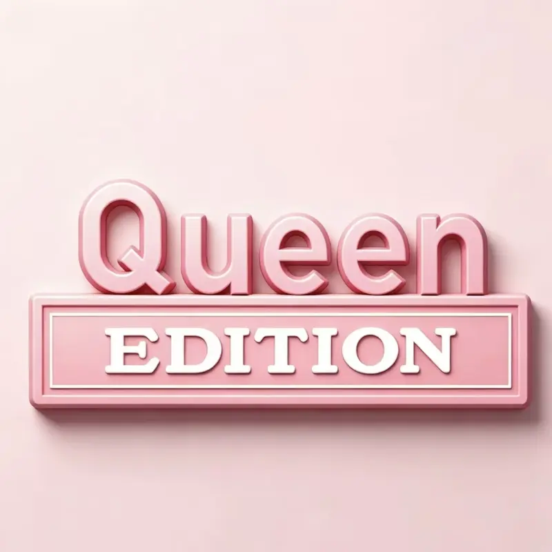 Queen Edition 3D Automotive Emblem Stickers - Durable Vinyl Birthday Decals, Peel & Stick Self-Adhesive Weatherproof Auto Accessories, 3D Badge Look Classic Decoration for Rear Doors/Bumpers, Highlights Your Individuality for Cars Trucks Laptops