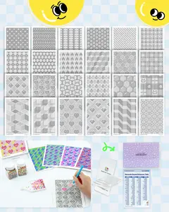 Foreveryoung 24 Designs Diamond Freestyle Cards for Diamond Art Beads, 5x7" Blank Diamond Art Cards with Glue for Diamond Dots for Adults, Postcard-Style Diamond Art Accessories (No Drills)