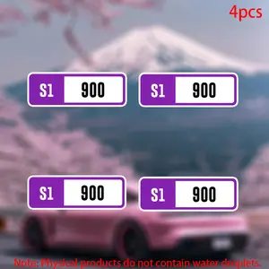 Forza Performance Stickers, Durable Vinyl Adhesive for Car Doors Windows Laptops Bags Furniture Bumpers, 4pcs Set S1 900 Series