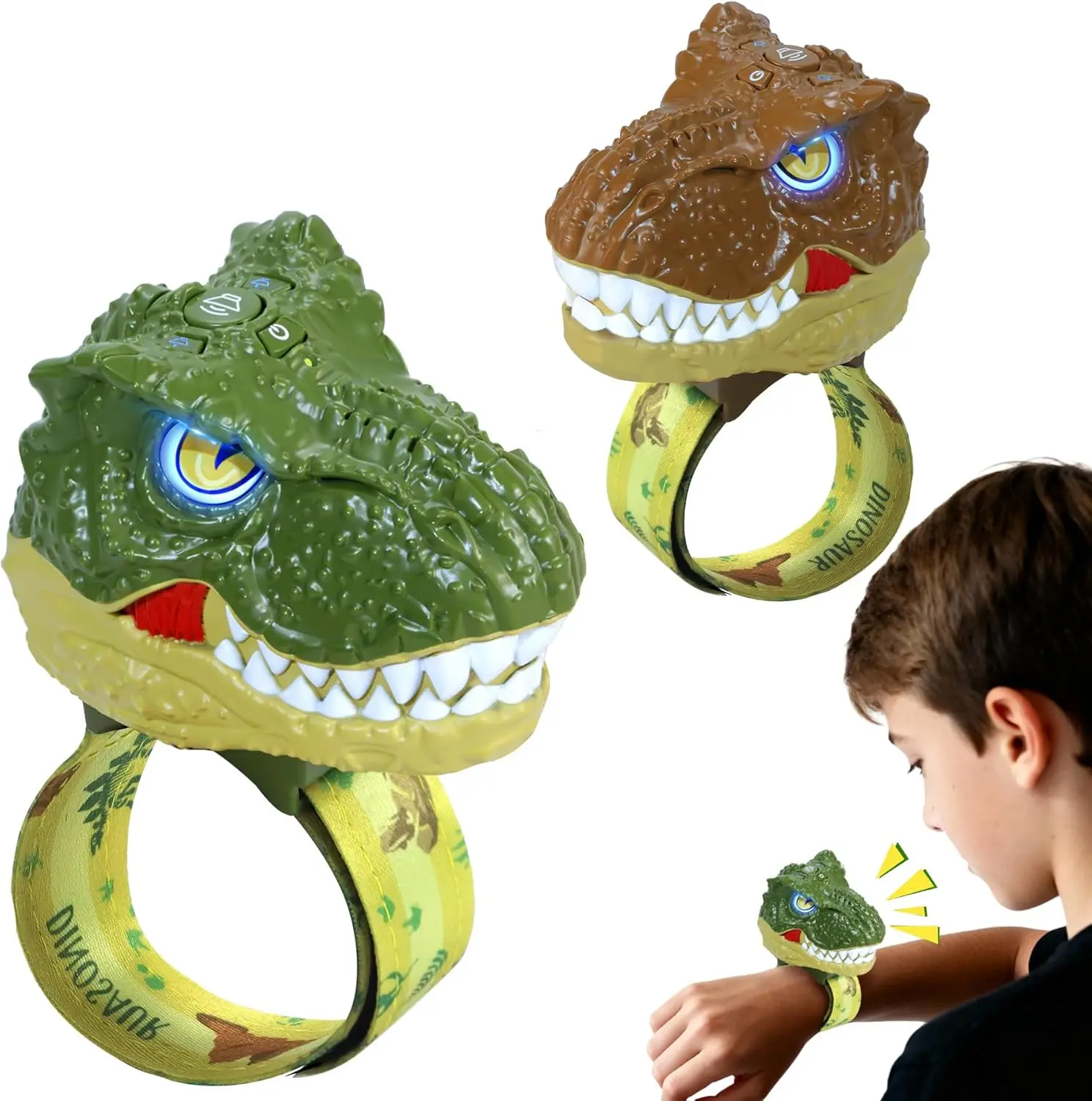 Walkie Talkies for Kids 2 Pack Dinosaur - Toys for Boys Age 3-5 5-7 8-12 T-Rex Adjustable Strap Long Range Clear Sound Dino Walkie Talkie Outdoor Camping Christmas Birthday Gifts Toddlers