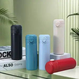 Fresh Japanese Style Simple Harajuku Thermal Cup, Portable Bouncing Cup for Boys, Cute Pea Cup, Student Essential Drinkware