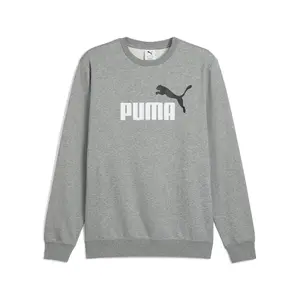 PUMA Mens Essentials 2 Color No. 1 Logo Crew Neck Sweatshirt Casual - Grey
