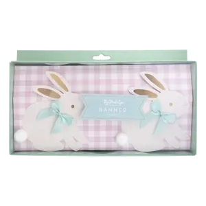Bunnies with Ribbon Bows Banner
