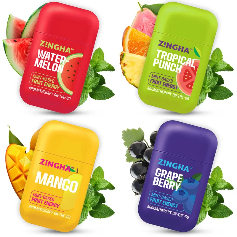 Z!NGHA AROMA THERAPY ON THE GO DUAL INHALER Therapeutic Healthcare Healthy Wellness aromatherapy inhaler essential oil blend