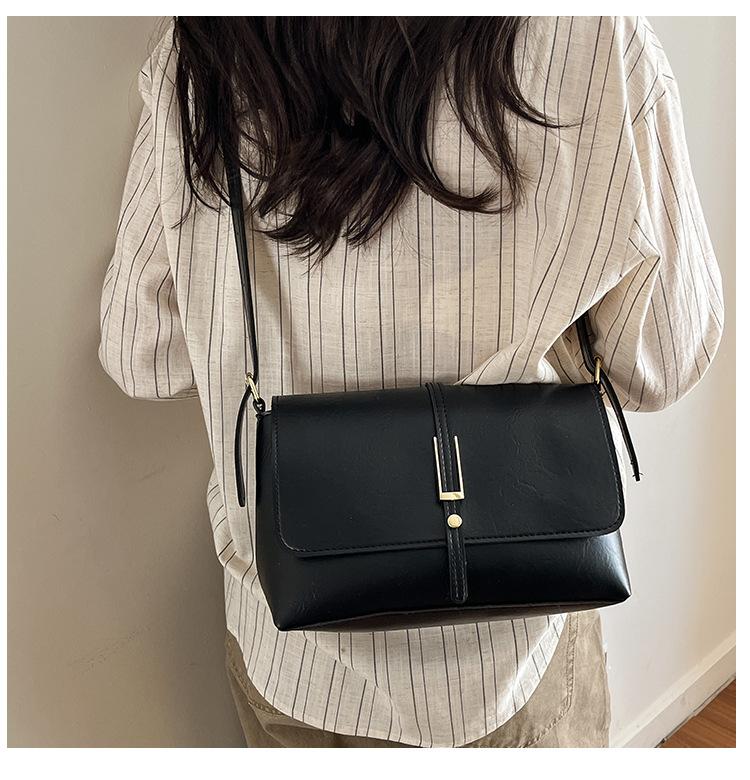 Vintage French Style Women’s Work Bag | Chic Commuter Shoulder & Crossbody Square Handbag | Elegant Minimalist Designer Purse | Versatile Everyday Fashion Bag