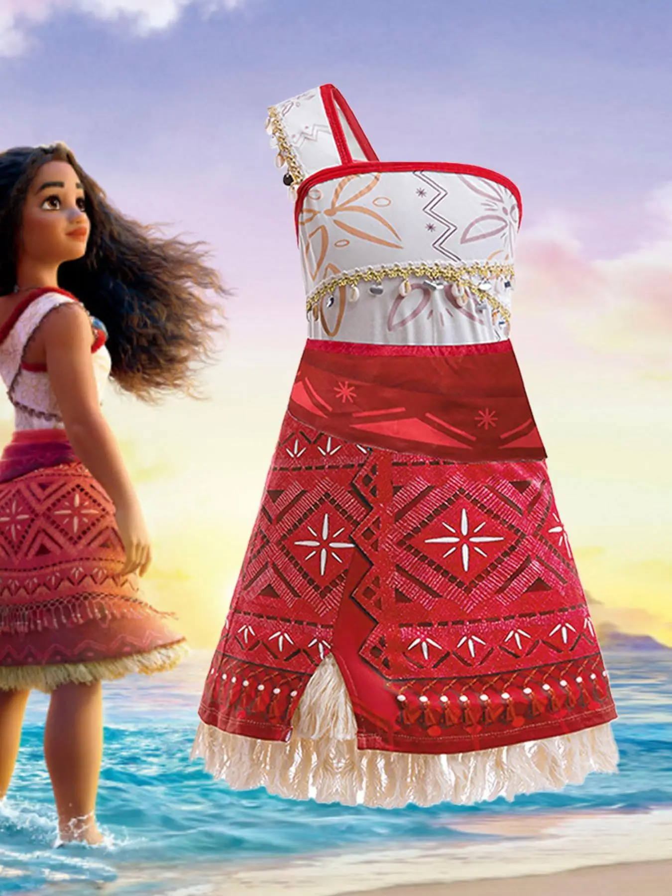 Elegant Fringe Design Dress, Suitable for Party Performance Young Girl Formal Dress, Costume