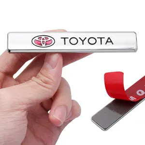 For Toyota Corolla Chr Rav4 Yaris Hilux Avensis Auris Highlander Prius Camry Auto Accessories 1/2Pcs 3D Metal Car Sticker Car Trunk Emblem Badge Decoration Sticker Decals