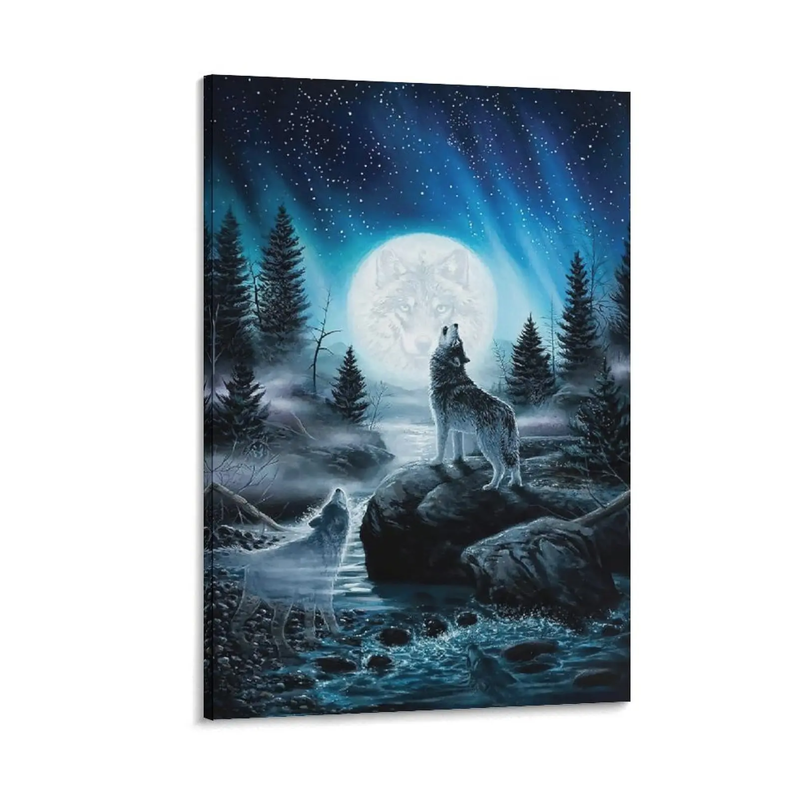 Wolf Wall Art Poster. Cool Wolf Pictures And Prints. Wolf Canvas for Wall Decor. Animals Posters for Wolf Room Decor. Poster Canvas Wall Art For Bedroom Decor Bar Office Room Decor Gift