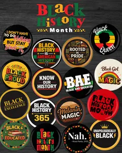 Black History Month Buttons