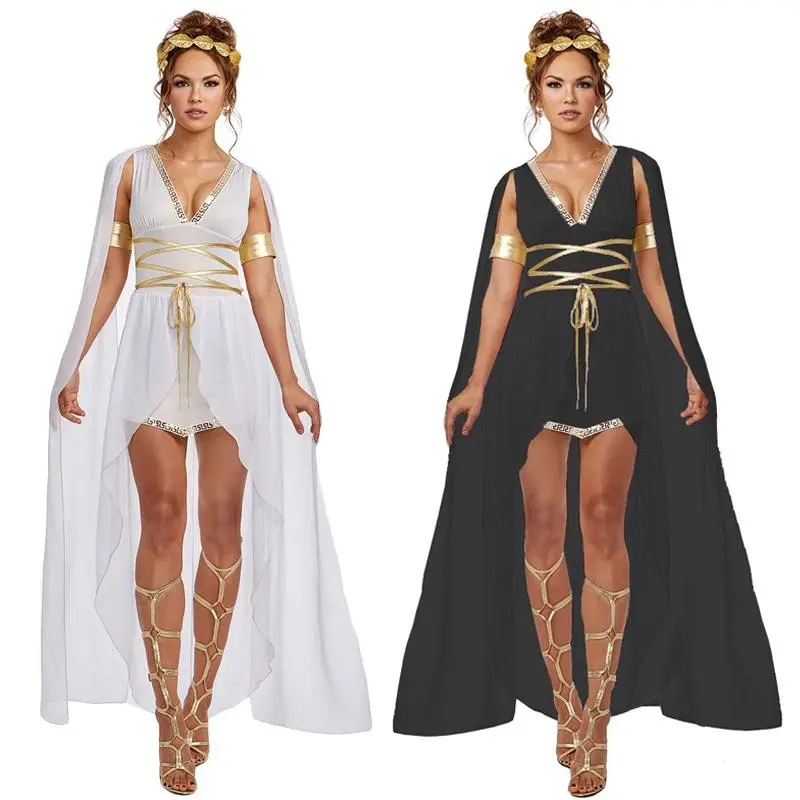 Cosplay Ancient Greek Goddess Dress Costume Sexy Athena Arabic Robe Women Halloween Carnival Party Clothes fancy dress Vestidos