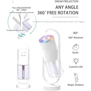 Magic Shadow Ultrasonic Air Humidifier with USB, Night Light Projection, Mini Mist Maker for Home, Office Air Purifier