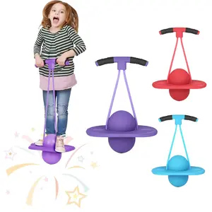 Kids' Handle-Pump Pogo Trick Ball,Pogo Stick,stickTrick Bounce Board for Boys and Girl, Up to 250 lbs, Includes Pump,Easy to Carry Handle, Durable Plastic Deck,Indoor,Outdoor Toy Pogo Jumper Trampoline,Fun Gifts For Children