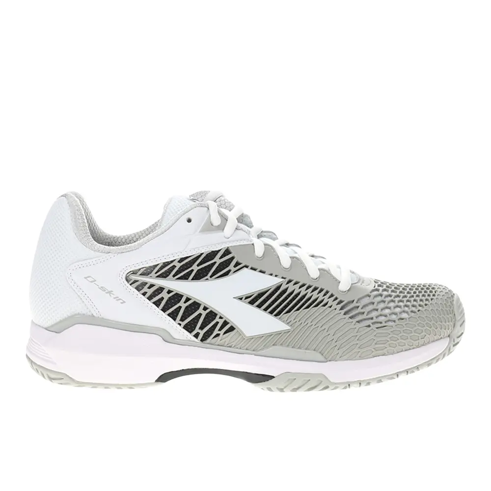 diadora Womens Speed Competition 7 Plus Ag Tennis Sneakers Shoes - Grey, White diadora Womens Speed Competition 7 Plus Ag Tennis Sneakers Shoes - Grey, White