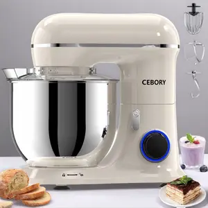 3-in-1 Stand Mixer, 6.5 QT Tilt-Head Electric Mixer, 10-Speed Kitchen Food Mixer with Dough Hook, Flat Beater, Wire Whisk & Bowl