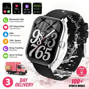 SIMSONLAB 2.01 Inch Wearable Smart Watch - IP68 Waterproof, Bluetooth Calling, Music Control, DIY Custom Dial, Multiple Sports Modes - Ideal for Daily Commute, Sports Fitness, Gifting
