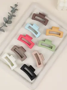 6/9 pcs Color Large Shark Clip Matte Hair Clip Female Internet Celebrant Retro Bath Hair Simple All-match Hair Accessories