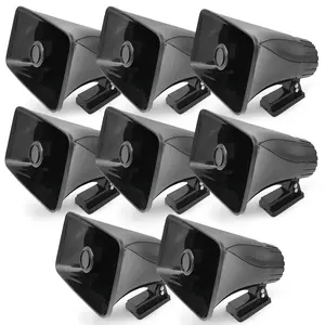 Pyle 6" PA Horn Speaker for Indoor/Outdoor Use, 50W Peak Power, Black, 8 Pack