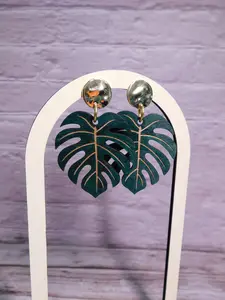 Monstera Leaf Earring funky  jewelry